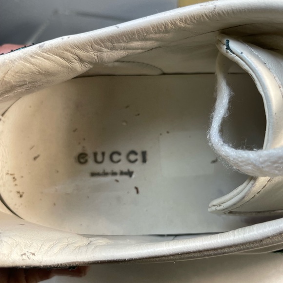 GUCCI ace peral studded white Snearkers with spikes sz 39.5 made in italy - Picture 13 of 16